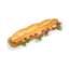 Halbbaguette mit Prosciutto 